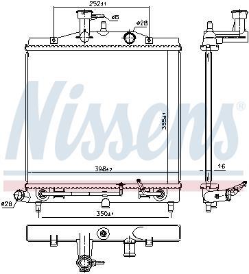 Radiateur moteur (Radiateur de refroidissement) NISSENS 66771