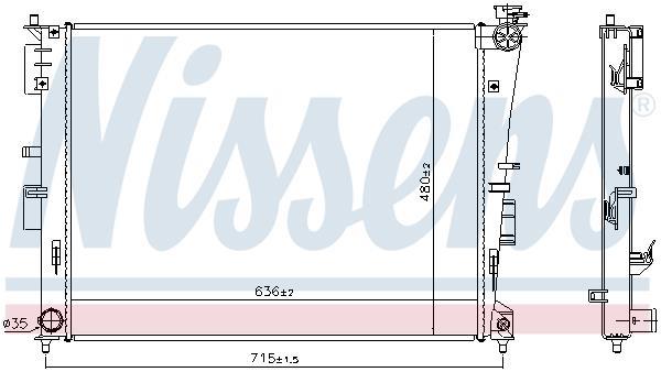 Radiateur moteur (Radiateur de refroidissement) NISSENS 66780