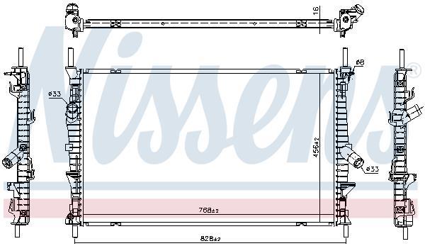 Radiateur moteur (Radiateur de refroidissement) NISSENS 66861