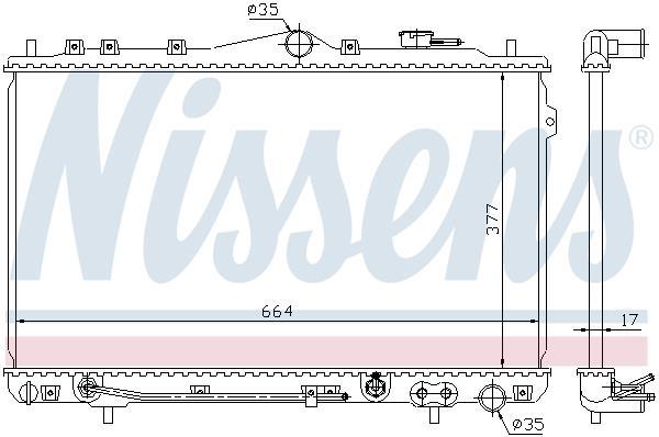 Radiateur moteur (Radiateur de refroidissement) NISSENS 67012