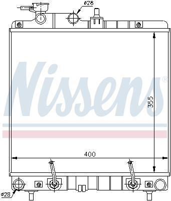 Radiador motor NISSENS ref. 67016A
