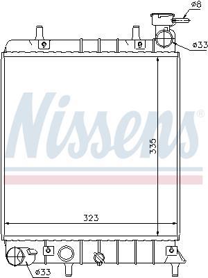 Radiateur moteur (Radiateur de refroidissement) NISSENS 67022