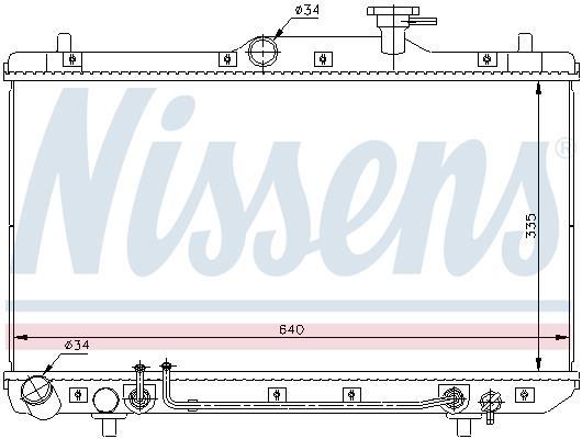Radiateur moteur (Radiateur de refroidissement) NISSENS 67023