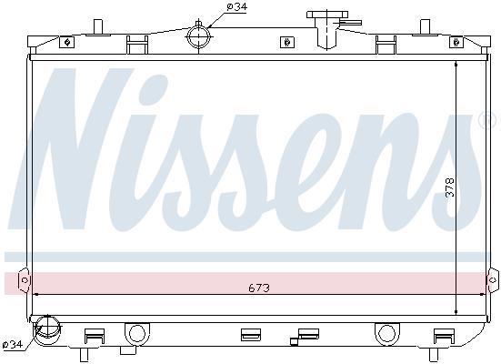 Radiateur moteur (Radiateur de refroidissement) NISSENS 67024