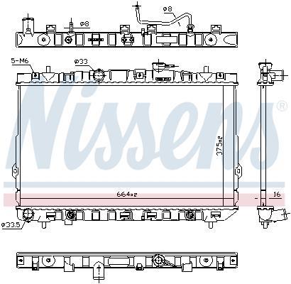 Radiateur moteur (Radiateur de refroidissement) NISSENS 67025