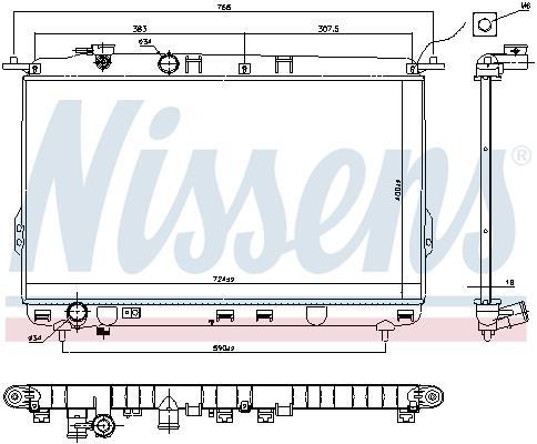 Radiateur moteur (Radiateur de refroidissement) NISSENS 67026