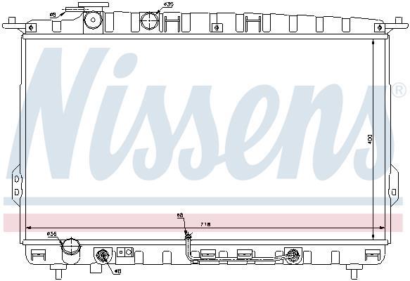 Radiateur moteur (Radiateur de refroidissement) NISSENS 67027