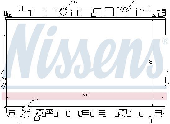 Radiateur moteur (Radiateur de refroidissement) NISSENS 67032