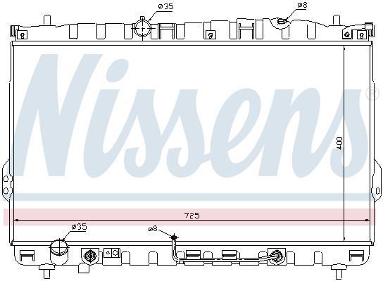 Radiateur moteur (Radiateur de refroidissement) NISSENS 67033