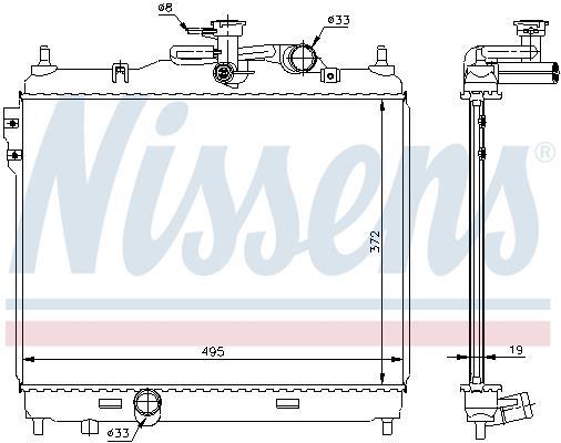 Radiador motor NISSENS 67048