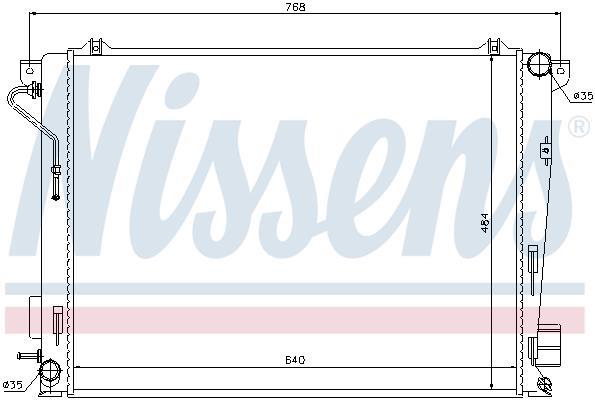 Radiateur moteur (Radiateur de refroidissement) NISSENS 67069