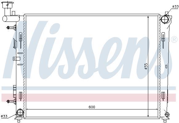 Radiateur moteur (Radiateur de refroidissement) NISSENS 67076