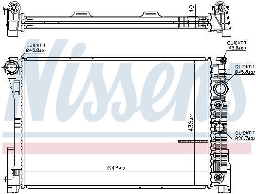 Radiador motor NISSENS 67101