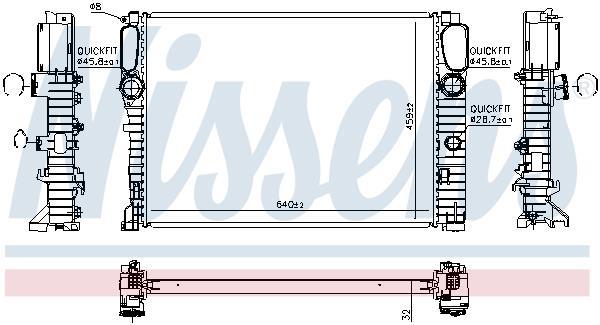 Radiateur moteur (Radiateur de refroidissement) NISSENS 67102A