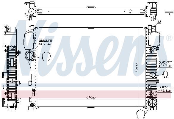 Radiateur moteur (Radiateur de refroidissement) NISSENS 67107A