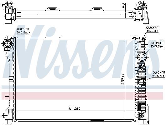 Radiateur moteur (Radiateur de refroidissement) NISSENS 67162
