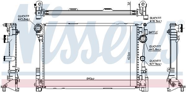 Radiateur moteur (Radiateur de refroidissement) NISSENS 67167