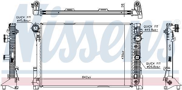 Radiateur moteur (Radiateur de refroidissement) NISSENS 67168