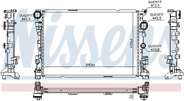Radiateur moteur (Radiateur de refroidissement) NISSENS 67190