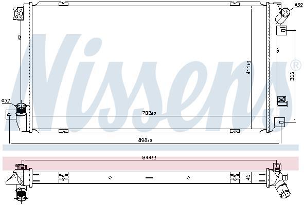 Radiateur moteur (Radiateur de refroidissement) NISSENS 67287