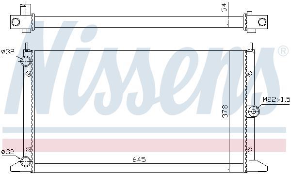 Radiateur moteur (Radiateur de refroidissement) NISSENS 67305