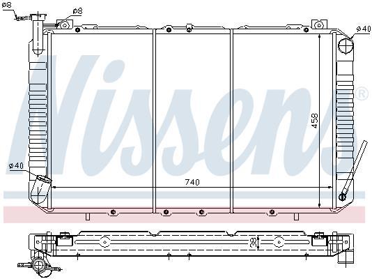 Radiateur moteur (Radiateur de refroidissement) NISSENS 67327