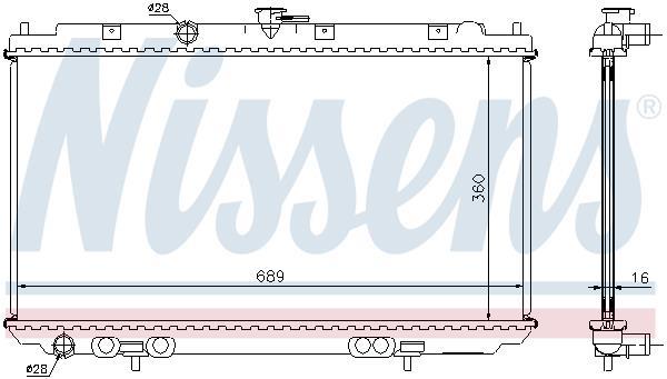 Radiateur moteur (Radiateur de refroidissement) NISSENS 67344A