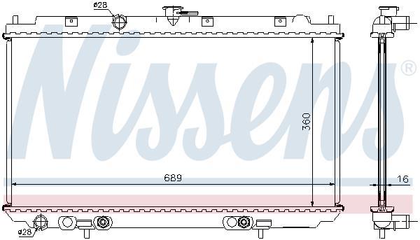 Radiateur moteur (Radiateur de refroidissement) NISSENS 67345A