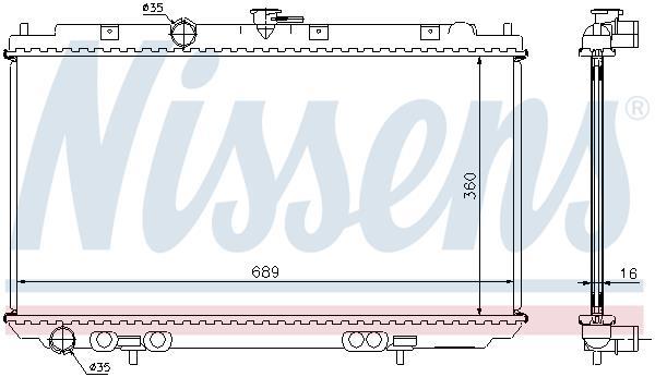 Radiador motor NISSENS 67346A