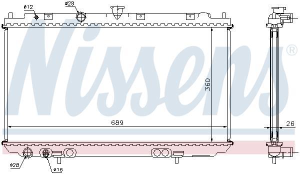 Radiateur moteur (Radiateur de refroidissement) NISSENS 67348A