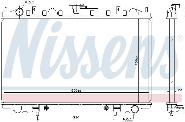 Radiateur moteur (Radiateur de refroidissement) NISSENS 67352