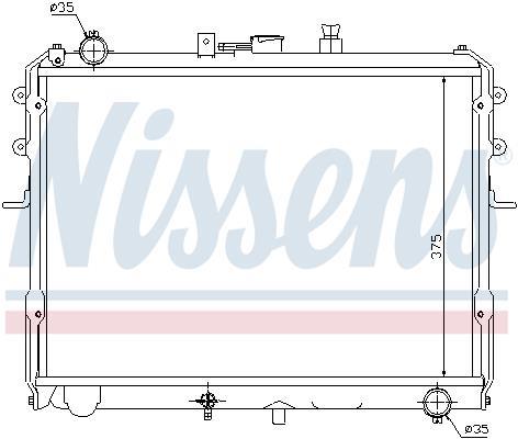 Radiador motor NISSENS 67358
