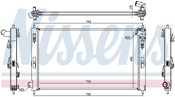 Radiateur moteur (Radiateur de refroidissement) NISSENS 67359