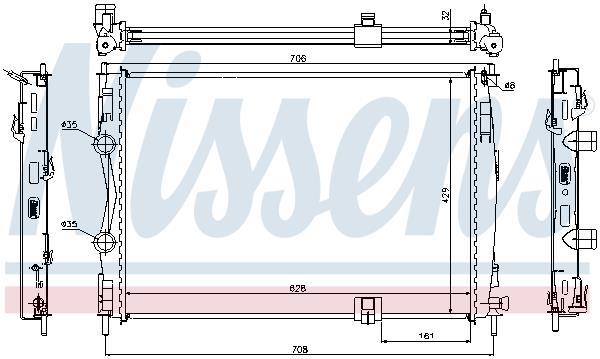 Radiateur moteur (Radiateur de refroidissement) NISSENS 67361