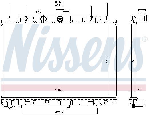 Radiateur moteur (Radiateur de refroidissement) NISSENS 67366