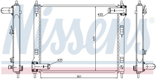 Radiateur moteur (Radiateur de refroidissement) NISSENS 67370