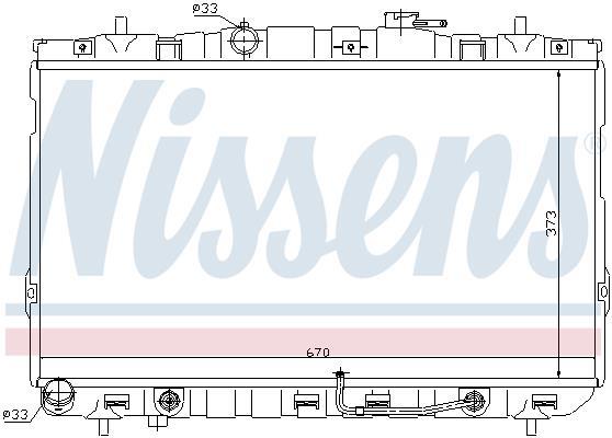 Radiador motor NISSENS ref. 67468