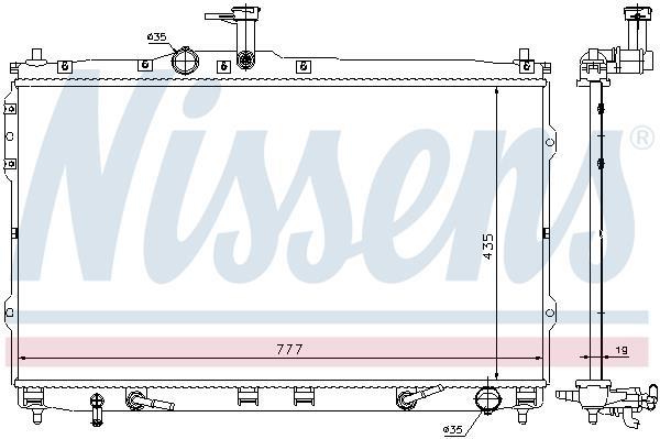Radiateur moteur (Radiateur de refroidissement) NISSENS 67474