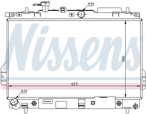 Radiateur moteur (Radiateur de refroidissement) NISSENS 67480