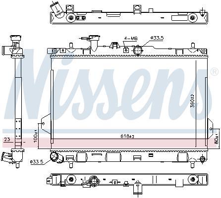 Radiateur moteur (Radiateur de refroidissement) NISSENS 67481