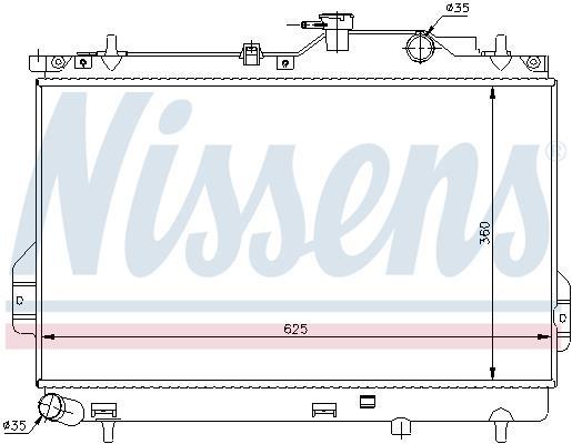 Radiateur moteur (Radiateur de refroidissement) NISSENS 67484