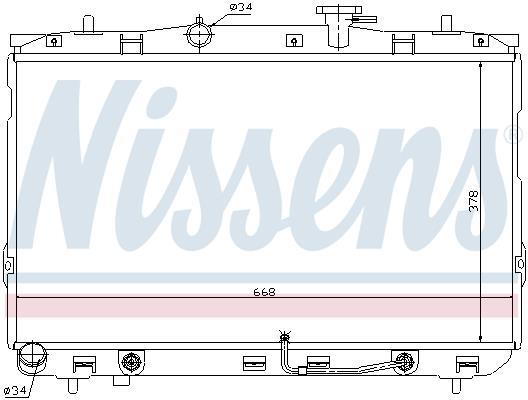 Radiateur moteur (Radiateur de refroidissement) NISSENS 67489
