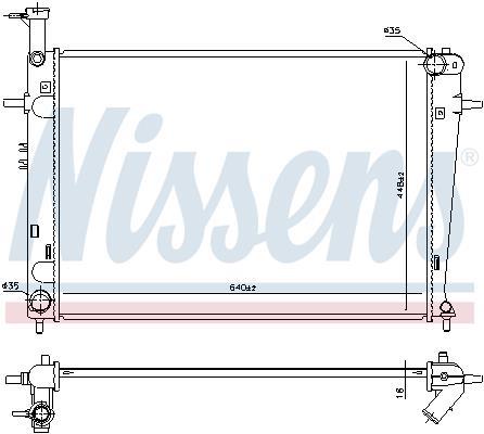 Radiateur moteur (Radiateur de refroidissement) NISSENS ref. 675003