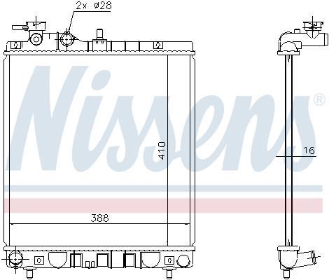 Radiador motor NISSENS ref. 675006