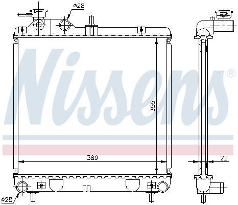 Radiateur moteur (Radiateur de refroidissement) NISSENS ref. 692453