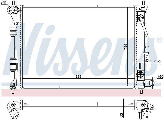 Radiateur moteur (Radiateur de refroidissement) NISSENS 675014