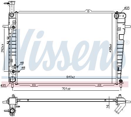 Radiateur moteur (Radiateur de refroidissement) NISSENS 675015