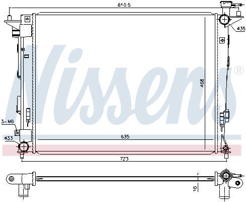 Radiateur moteur (Radiateur de refroidissement) NISSENS 675018