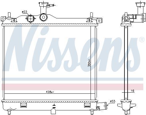 Radiador motor NISSENS ref. 675023