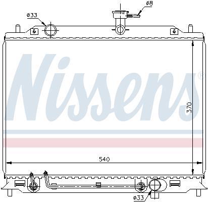 Radiador motor NISSENS 67504